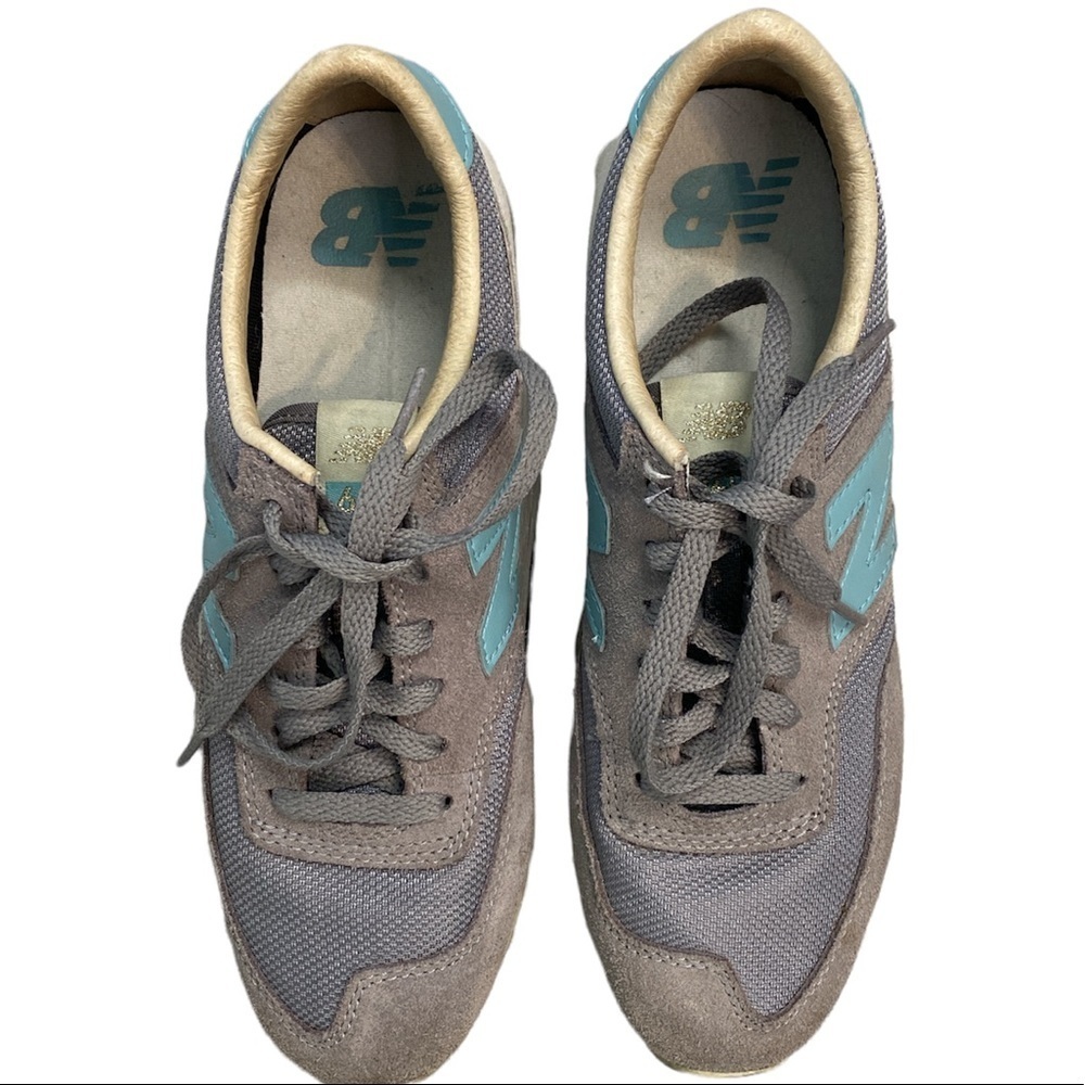 New Balance 620 Gold Blue Gray Sneakers - Picture 3 of 6